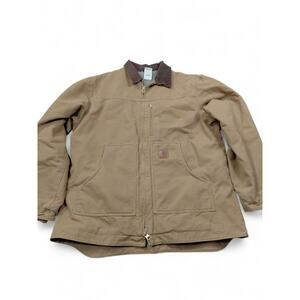 Vintage Y2K Carhartt C61 CML brown Sherpa lined work wear jacket Size XL Tall
